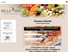 Tablet Screenshot of bellamiapizzafl.com